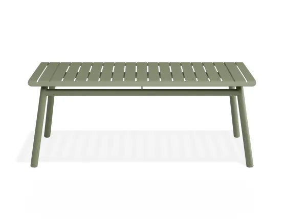 Roku Bench 120cm - Outdoor - Eucalyptus Green - Bench with Sandy Grey Cushion, Aluminium