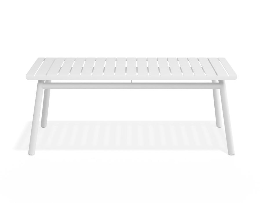 Roku Bench 120cm - Outdoor - White - Bench with Green Cushion