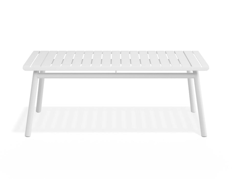 Roku Bench 120cm - Outdoor - White - Bench with Sandy Grey Cushion