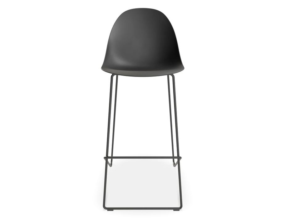 Pebble Black Stool Shell Seat - Counter Stool 65cm Seat