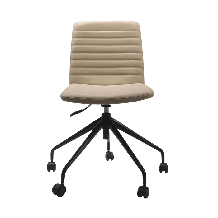 Pixel 5 Star Breakout & Meeting Chair - Almond PU/Black