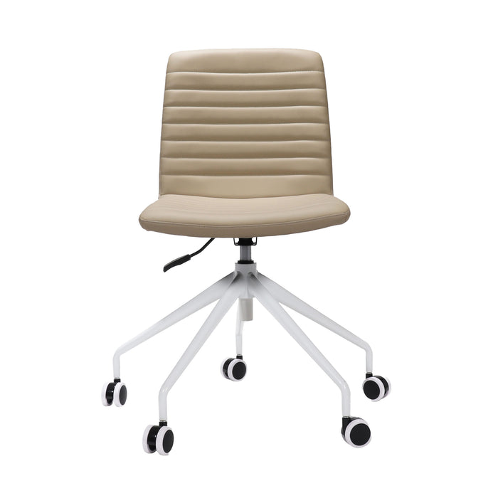 Pixel 5 Star Breakout & Meeting Chair - Almond PU/White