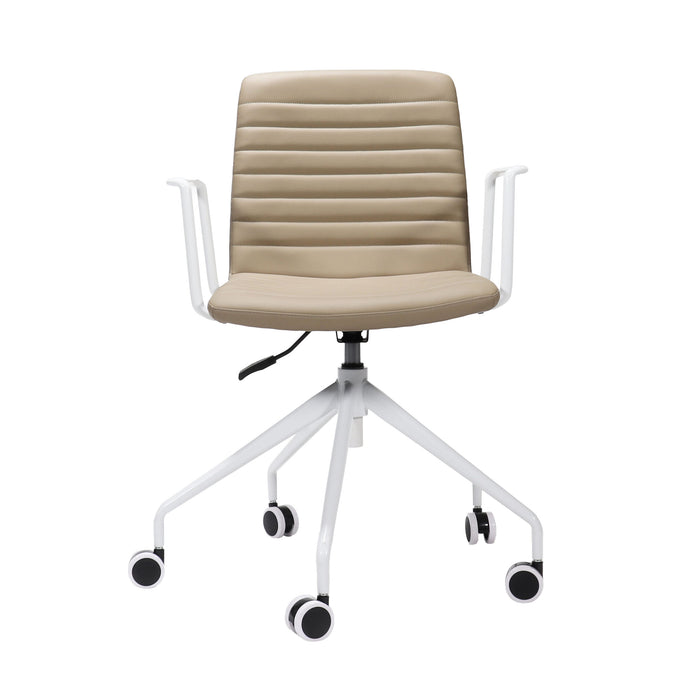 Pixel 5 Star Breakout & Meeting Chair With Arms - Almond/White