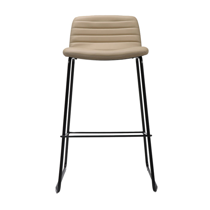 Pixel 730 Stool - Almond PU/Black