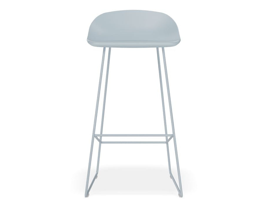 Pop Stool - Powder Blue Frame and Shell Seat - 75cm Commercial Bar Height