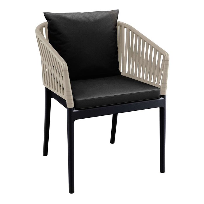 Siesta Portofino Armchair - Black/Taupe with Black Cushions