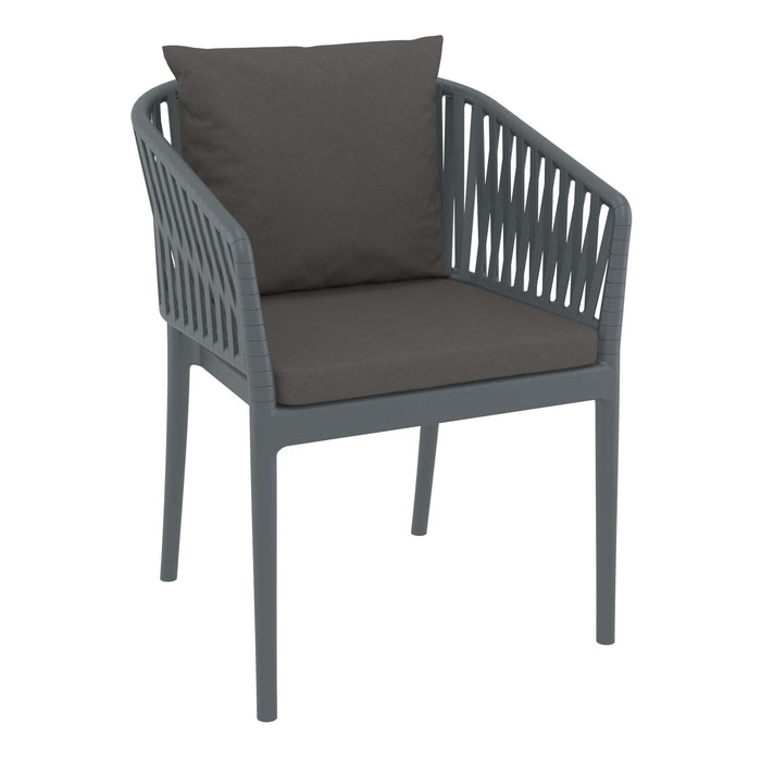 Siesta Portofino Armchair - Dark Grey with Dark Grey Cushions
