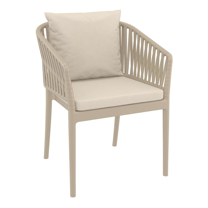 Siesta Portofino Armchair - Taupe with Beige Cushions