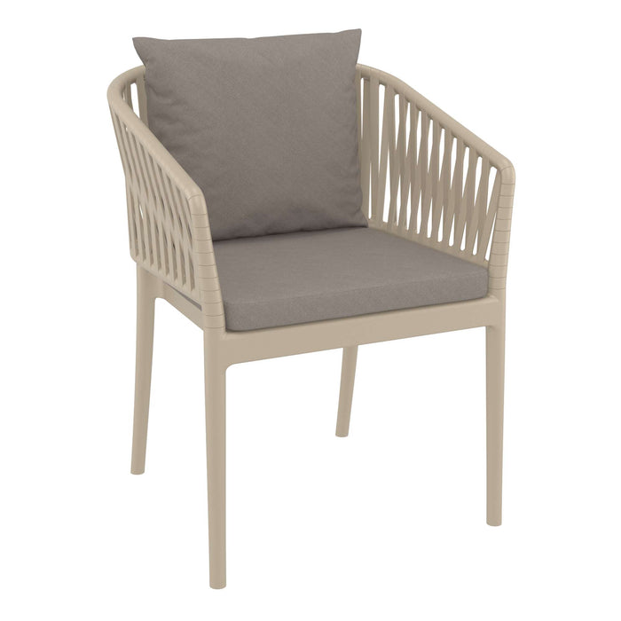 Siesta Portofino Armchair - Taupe with Light Brown Cushions