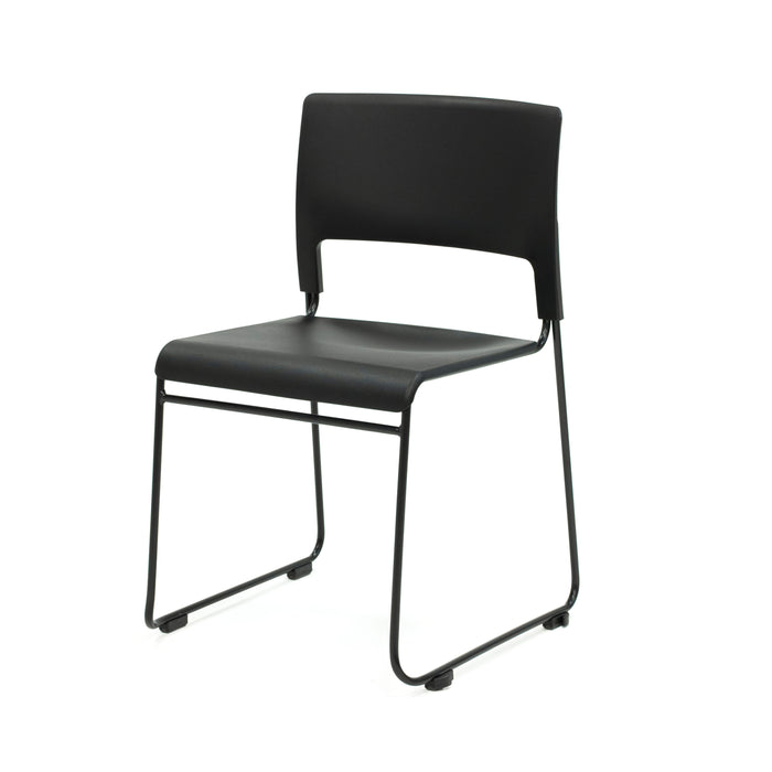 Apollo Sled Base Stacking Chair - Black