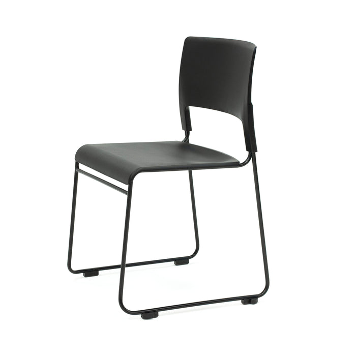 Apollo Sled Base Stacking Chair - Black