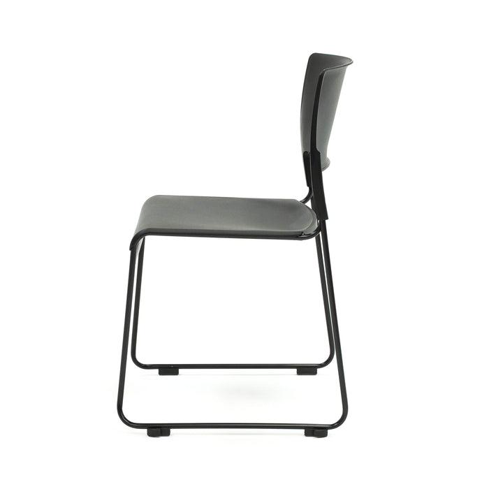 Apollo Sled Base Stacking Chair - Black