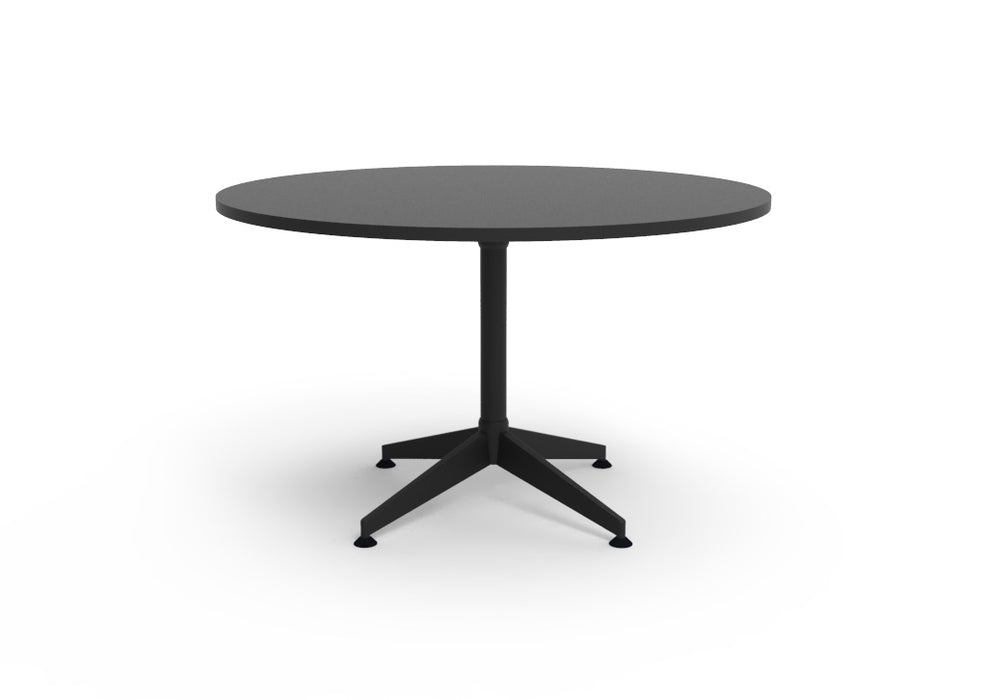 Typhoon 4 Star Round Meeting Table - 1200mm Dia - Black