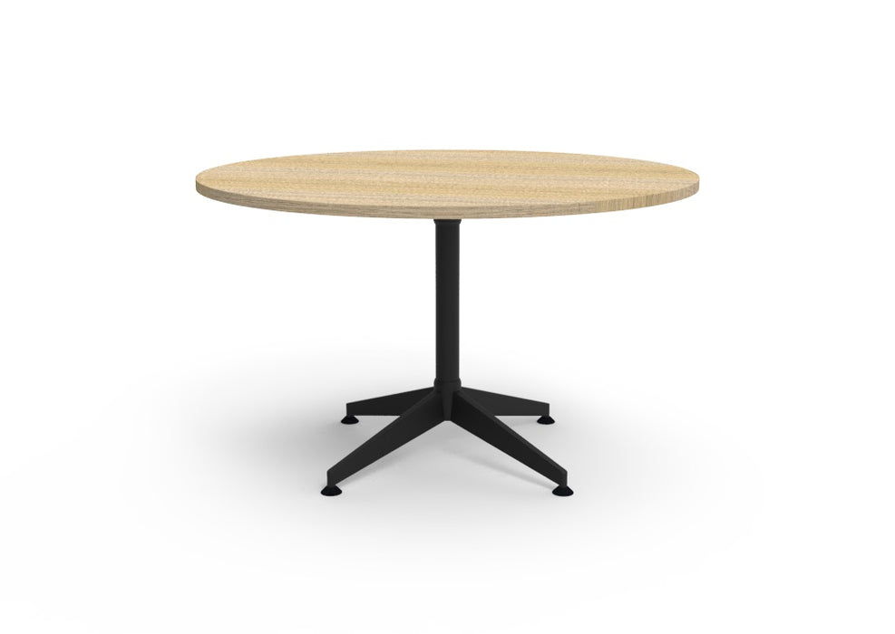 Typhoon 4 Star Round Meeting Table - 1200mm Dia - Natural Oak