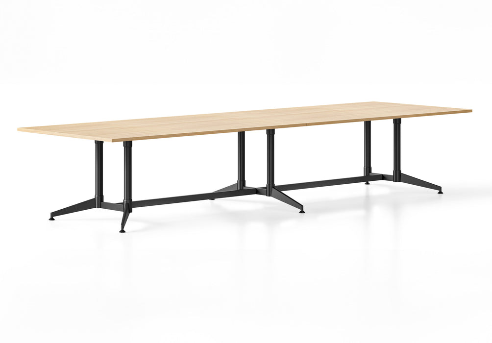 Typhoon Boardroom Table - 4000mm W x 1200m D - Natural Oak