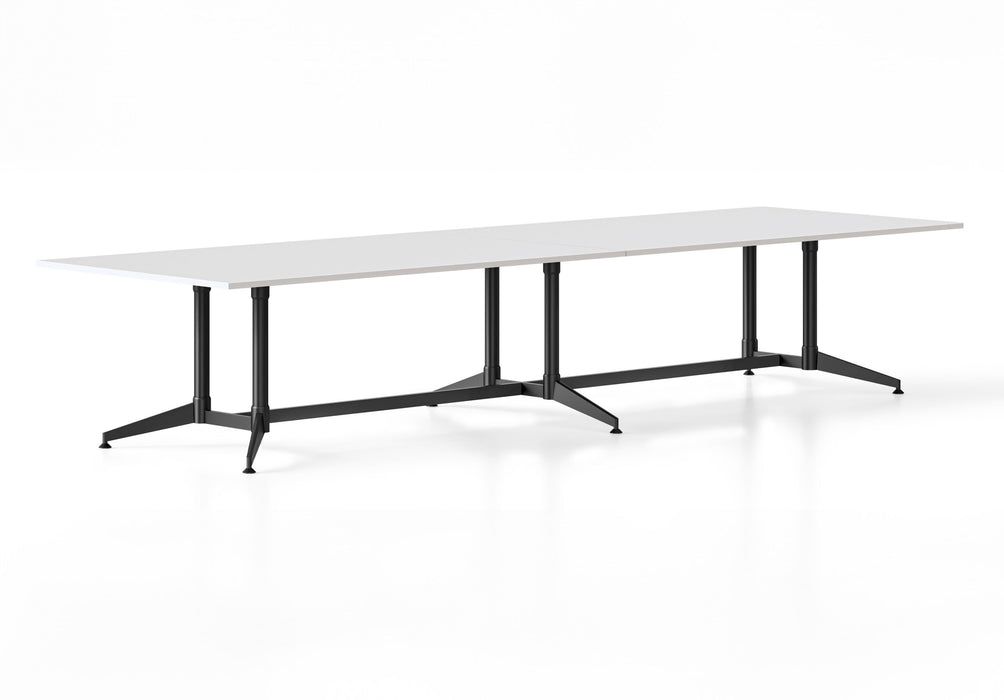 Typhoon Boardroom Table - 4000mm W x 1200m D - Natural White
