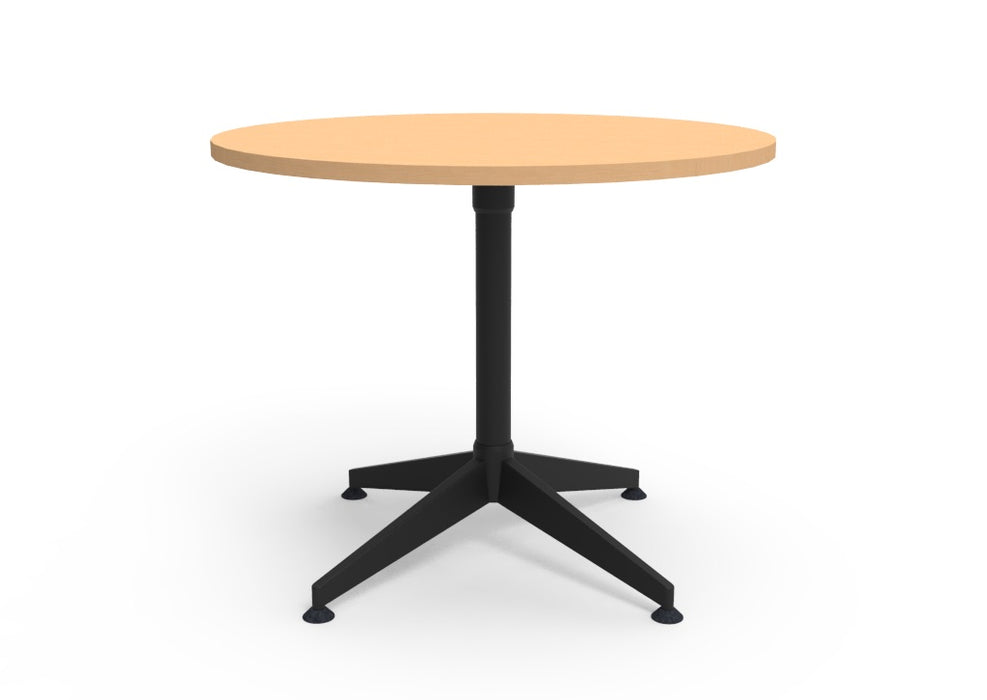Typhoon 4 Star Round Meeting Table - 900mm Dia - Beech