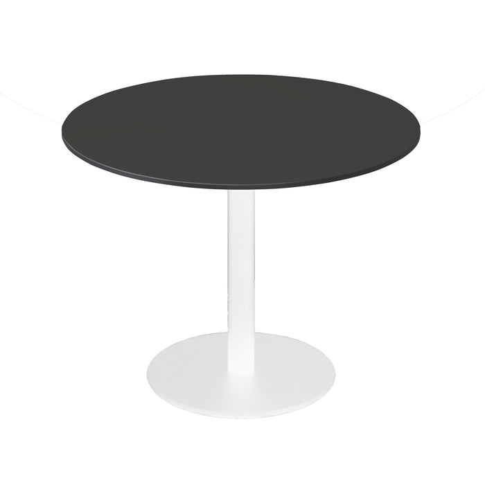 Estilo Round Table - 1200mm Dia - Black - White P/C