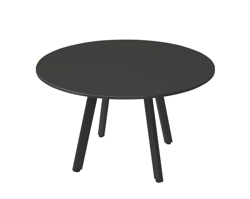 Eternity Round Meeting Table - 1200mm Dia - Black - Black P/C