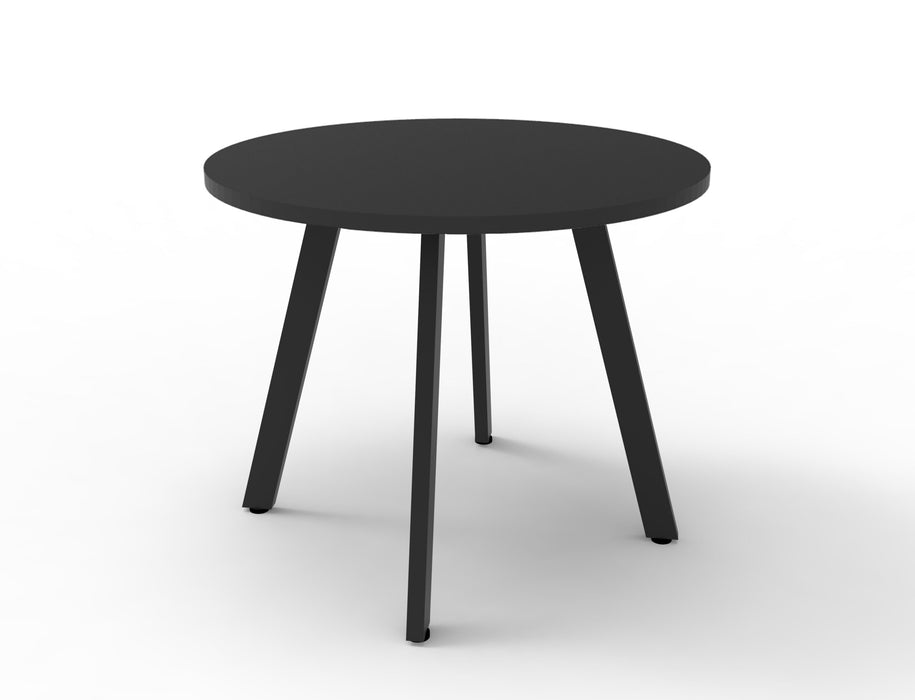 Eternity Round Meeting Table - 900mm Dia - Black - Black P/C