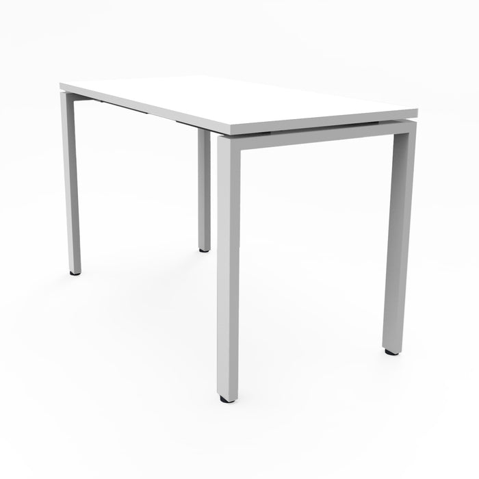 Deluxe Profile Steel Frame Table - 1200mm W x 600mm D - Natural White - White P/C