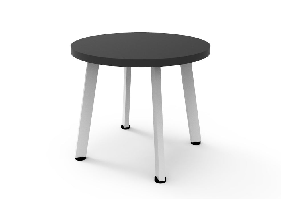 Eternity Round Coffee Table - 500mm Dia x 450mm H - Black - White P/C