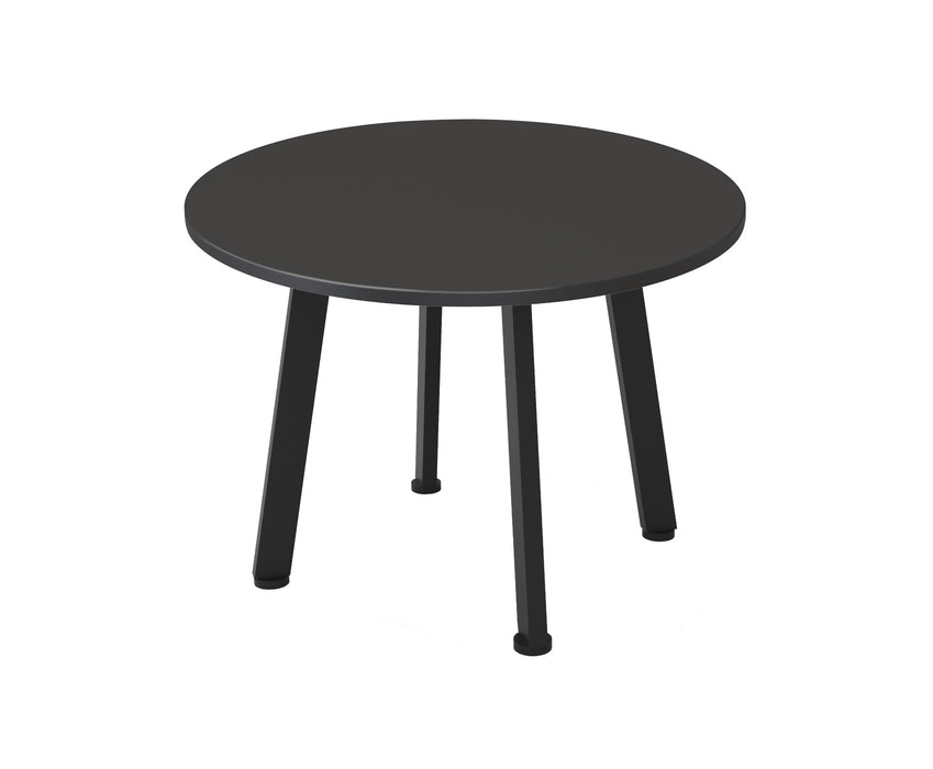 Eternity Round Coffee Table - 600mm Dia x 450mm H - Black - Black P/C