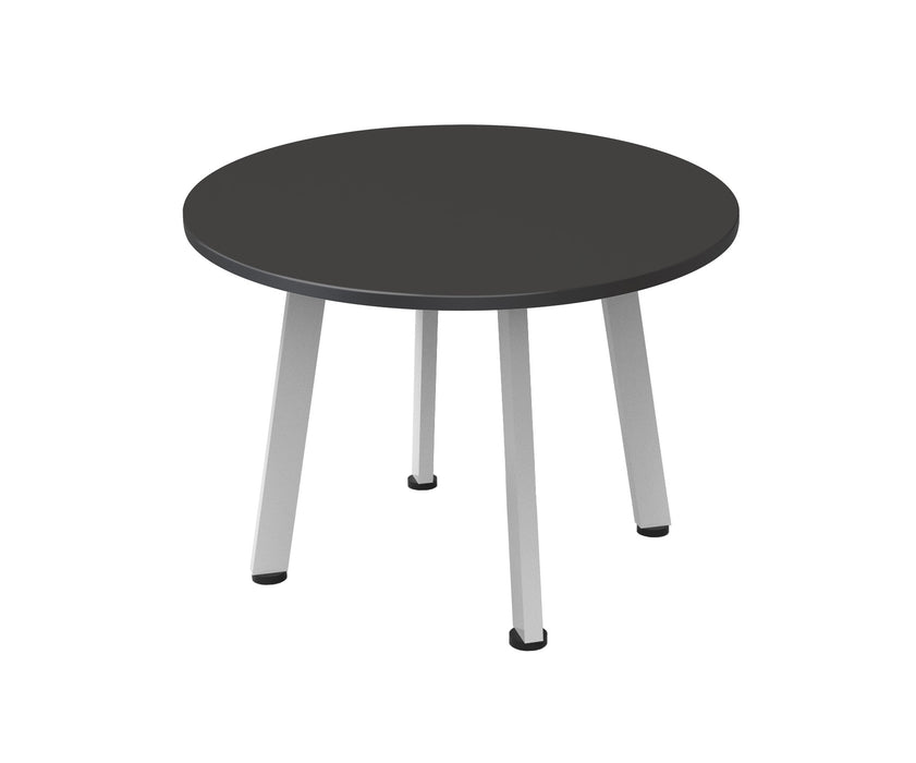 Eternity Round Coffee Table - 600mm Dia x 450mm H - Black - White P/C