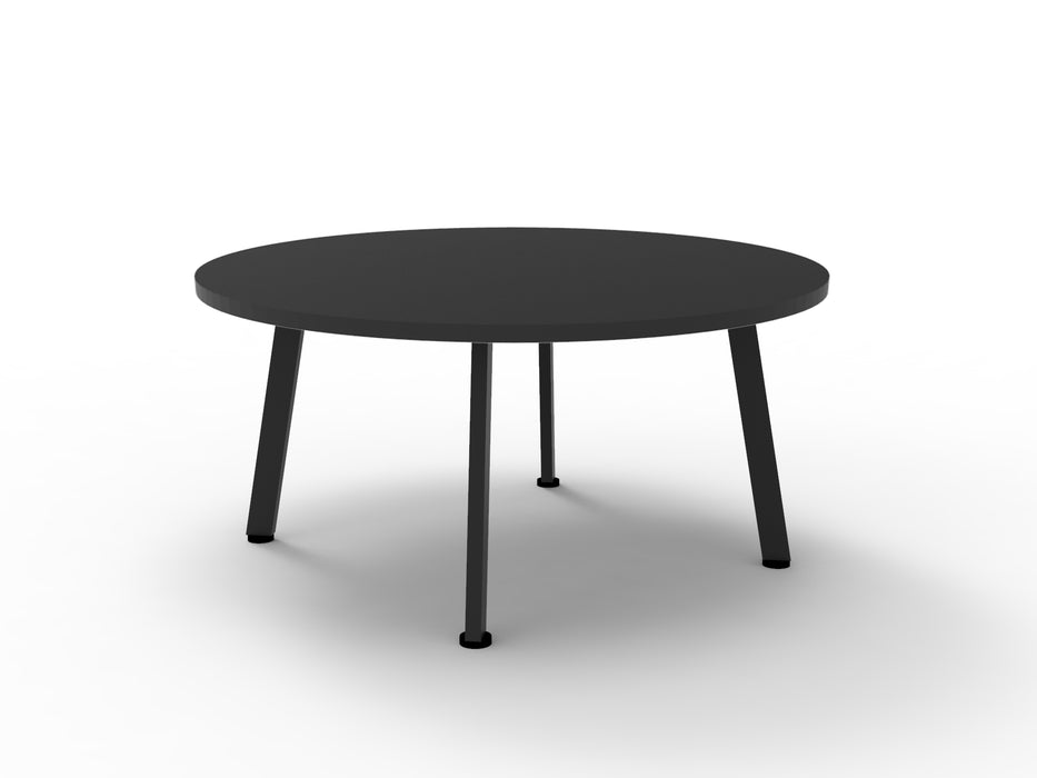 Eternity Round Coffee Table - 900mm Dia x 450mm H - Black - Black P/C