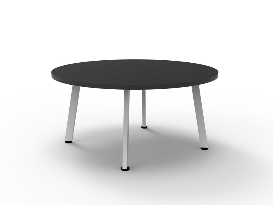 Eternity Round Coffee Table - 900mm Dia x 450mm H - Black - White P/C