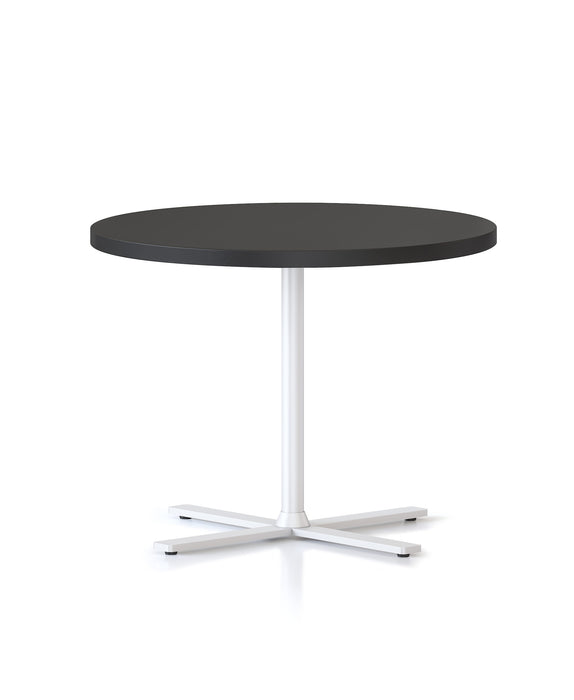 Kolo Side & Coffee Table - 600mm Dia x 457mm H - Black - White P/C