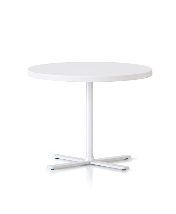 Kolo Side & Coffee Table - 600mm Dia x 457mm H - Natural White - White P/C