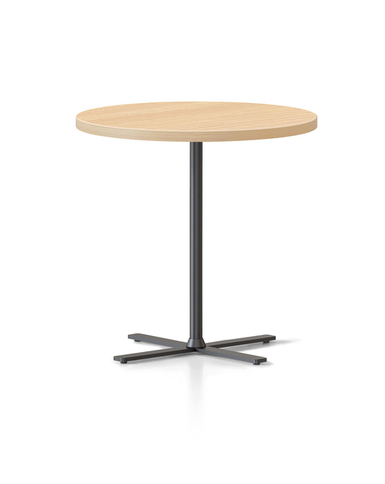 Kolo Side & Coffee Table - 600mm Dia x 587mm H - Natural Oak - Black P/C