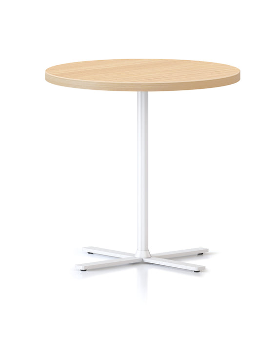 Kolo Side & Coffee Table - 600mm Dia x 587mm H - Natural Oak - White P/C