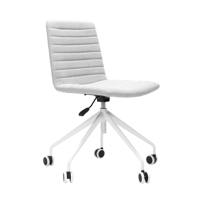 Pixel Swivel 5 Star Base Breakout & Meeting Chair - Light Grey/White