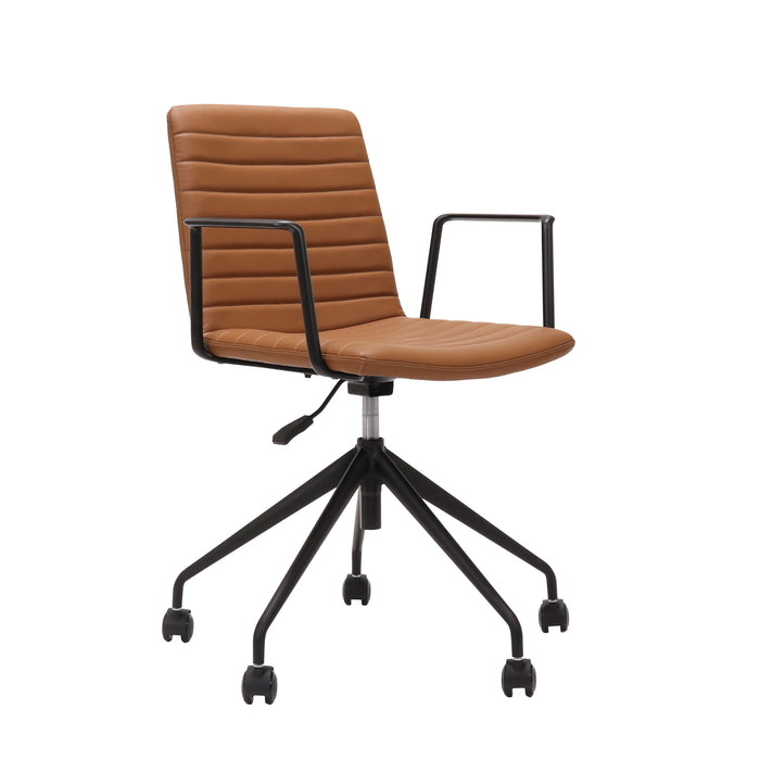 Pixel Swivel 5 Star Base Chair With Arms - Amber/Black