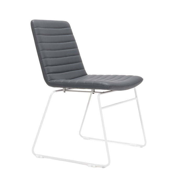 Pixel Sled Chair - French Navy PU/Black