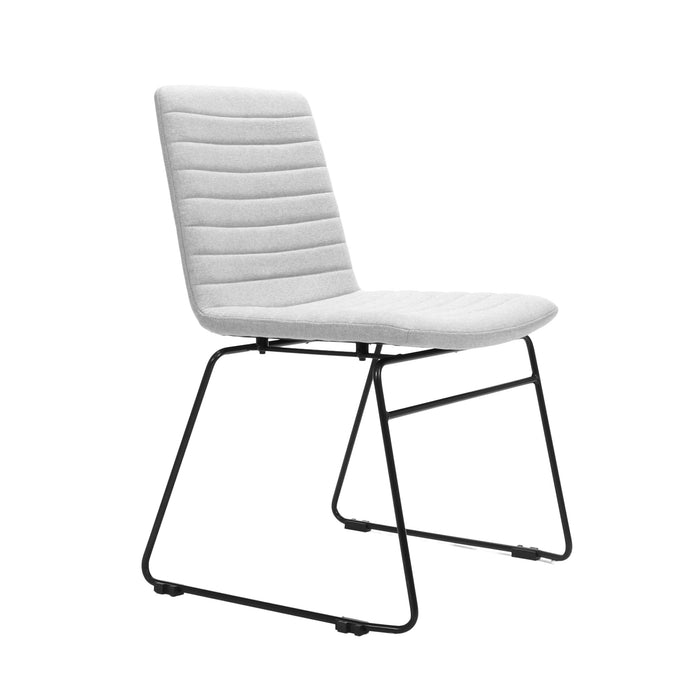 Pixel Sled Chair - Light Grey Fabric/Black