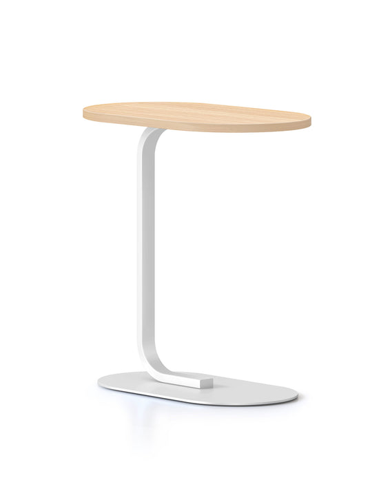 Selene Side Table - Natural Oak - White P/C