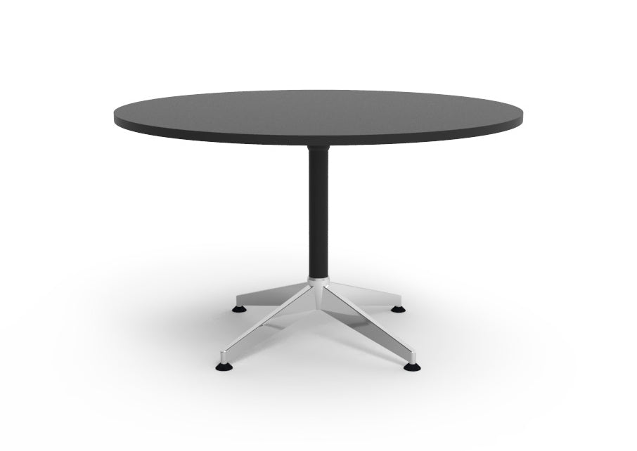 Typhoon 4 Star Round Meeting Table - 1200mm Dia - Black