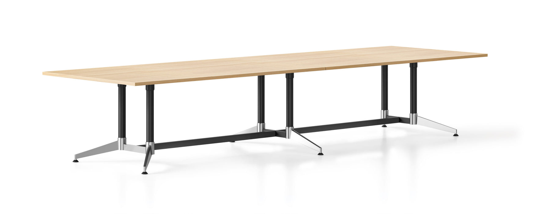 Typhoon Boardroom Table - 4000mm W x 1200m D - Natural Oak