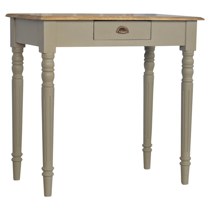 Hand Painted Writing Desk - Grey, Wood