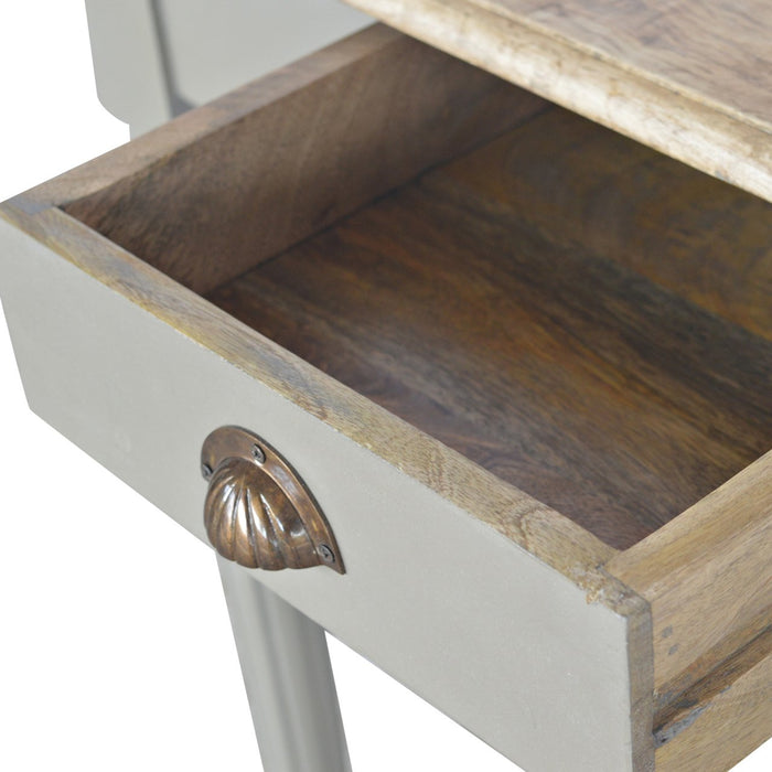 Hand Painted Writing Desk - Grey, Wood