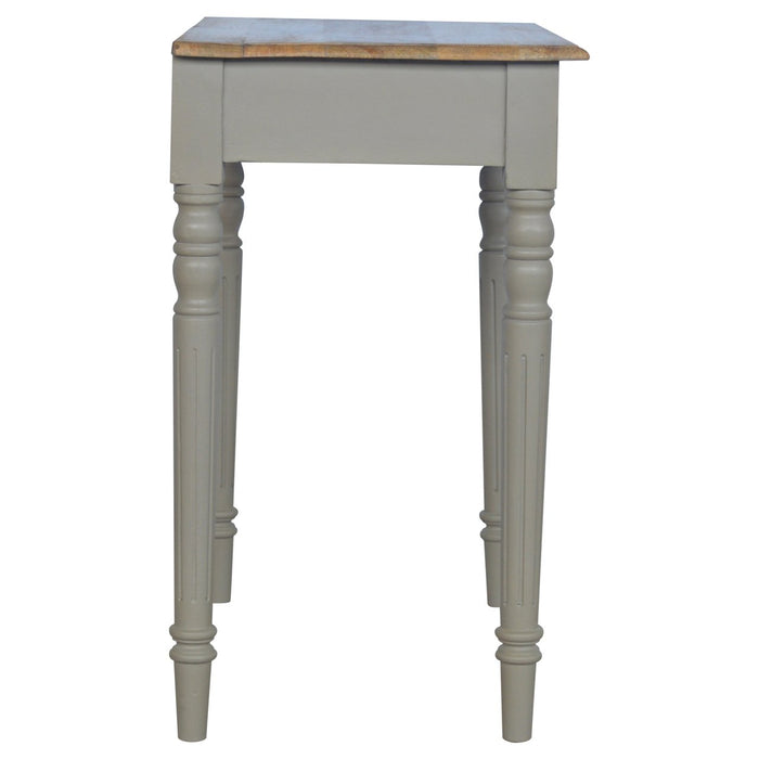 Hand Painted Writing Desk - Grey, Wood