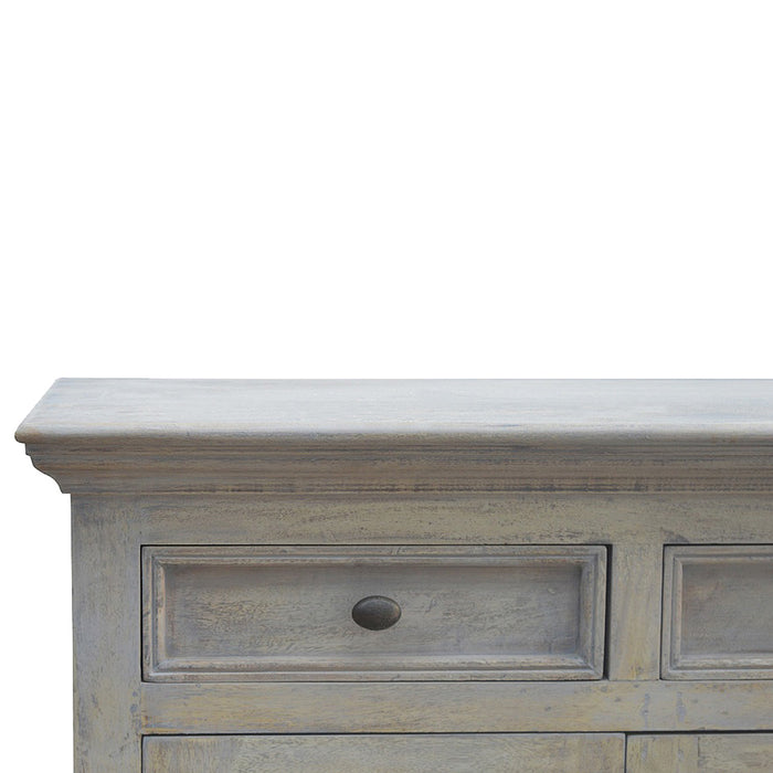Stone Acid Wash Glazed Sideboard - Grey, Wood