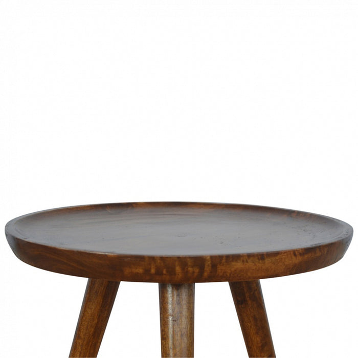 Chestnut Tray Nesting Stools - Brown, Wood