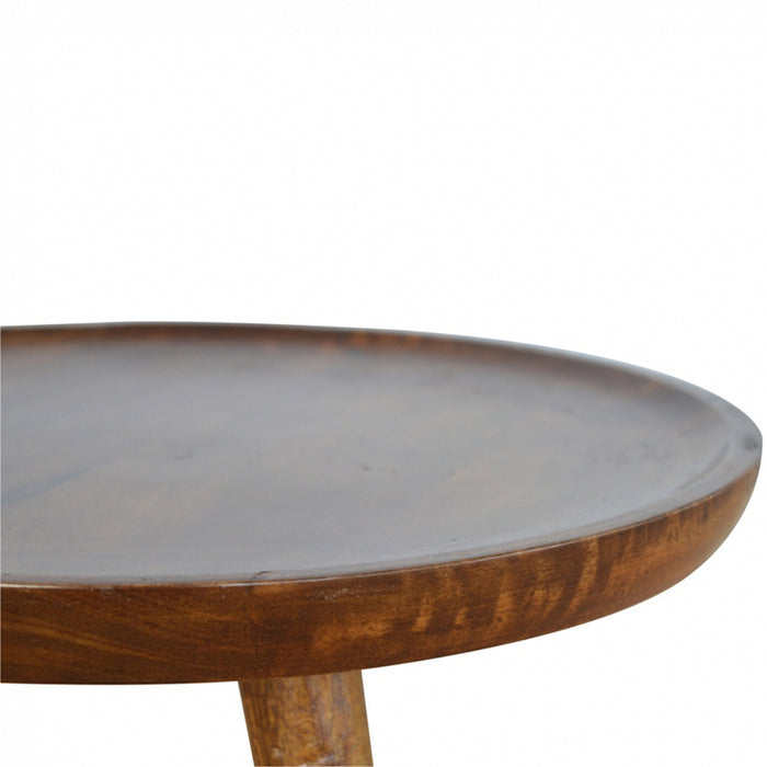 Chestnut Tray Nesting Stools - Brown, Wood