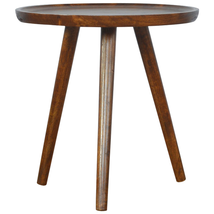Chestnut Tray Nesting Stools - Brown, Wood