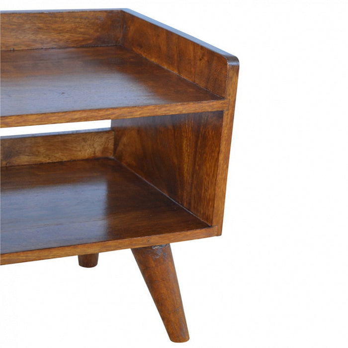 Chestnut Nordic Storage Bench - Brown, Wood