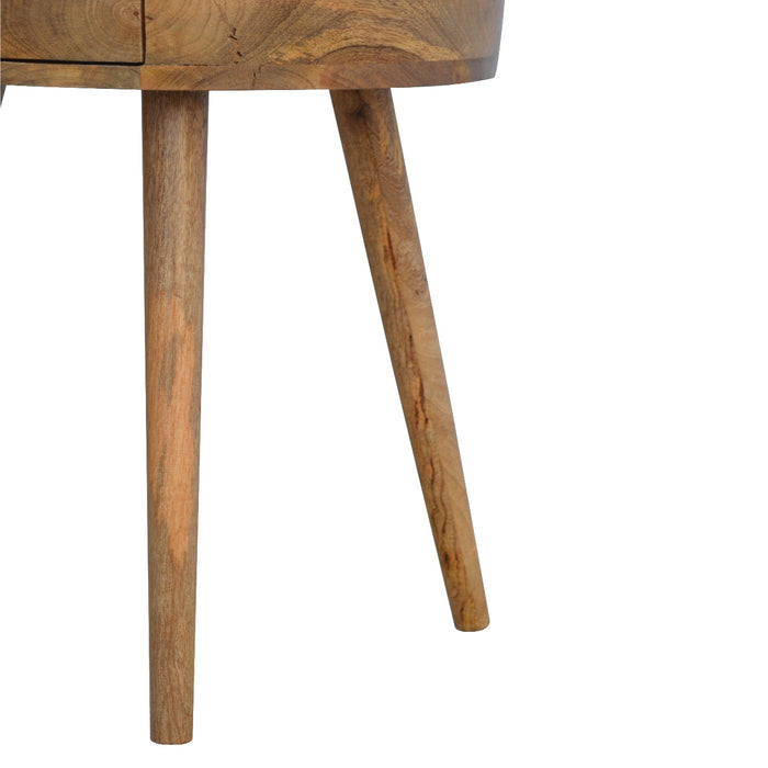 Nordic Circular Shaped Bedside - Natural, Wood
